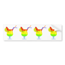 Rainbows Tropical Drink Bumper Stickers