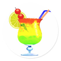 Rainbows Tropical Drink Sticker