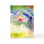 RainbowVolcano Watercolor Greeting and Note Card