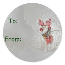 Raindeer Gift Tag sticker