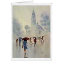 RAINDROPS, BALBOA PARK, SAN DIEGOCALIFORNIA GREETING CARD