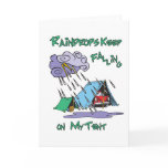 Raindrops Camping Greeting Cards