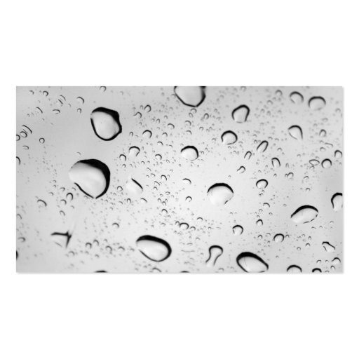 Raindrops on Glass Business Card Template