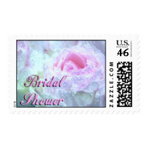 Raindrops on Pastel Pink, White, Yellow Rose Stamps