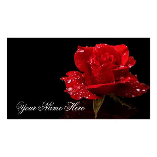 RAINDROPS ON ROSE #2 BUSINESS CARD (front side)
