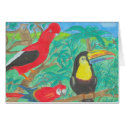 Rainforest birds card