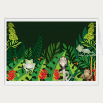 Rainforest Creatures Card by naturespaintbox Rainforest Creatures Card