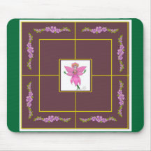 Rainforest Orchid Fairy 9 Mens Morris Mouse Mat