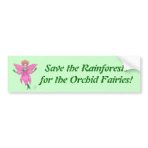 Rainforest Orchid Fairy Bumper Sticker bumper stickers