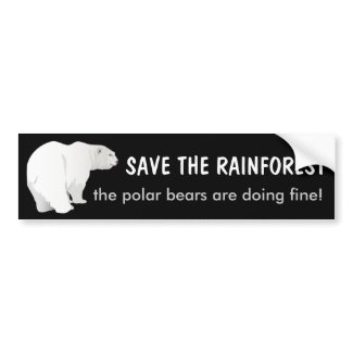 Rainforest Polar Bear Bumper Sticker bumpersticker