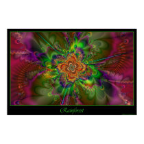 Rainforest poster - green border posters by KelleyArt Rainforest poster - green border posters