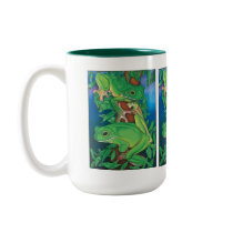 "Rainforest Rendezvous" Mug by naturespaintbox "Rainforest Rendezvous" Mug