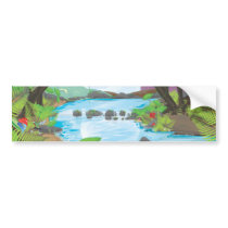 Rainforest River Bumper Stickers