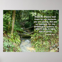 Rainforest Stream Called by God Print