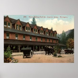 Rainier National Park Inn, Longmire, Vintage View print
