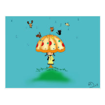 Raining cats and dogs postcard