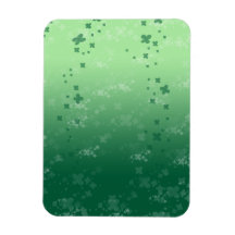 Raining Clover Rectangular Magnet