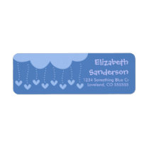 Raining Hearts Personalized Return Address Labels labels