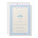 Raining hearts umbrella baby shower invitation