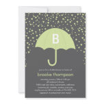 Raining Love Bridal Shower Invitation (Green)