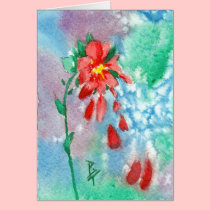 Raining Petals aceo Blank Card