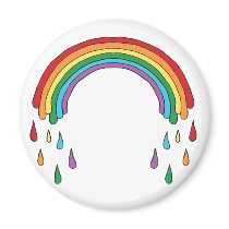 Raining Rainbow Fridge Magnets