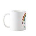 Raining Rainbow Mug by littleamylee Raining Rainbow Mug