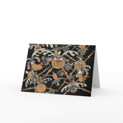 raining reindeer card by pattycake
