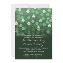 Raining Shamrocks St Patricks Day Party Invitation