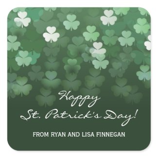 Raining Shamrocks St Patricks Day Sticker sticker