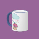 Raining Sprinkles on Cupcake