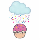 Raining Sprinkles on Cupcake