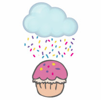 Raining Sprinkles on Cupcake Photo Cutout