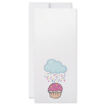 Raining Sprinkles on Cupcake Rack Card