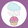 Raining Sprinkles on Cupcake