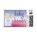 Rainy baby shower stamp
