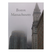 rainy Boston Massachusetts Post Cards
