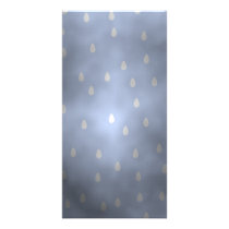 Rainy cloudy stormy sky. Gray and Blue. Personalized Photo Card