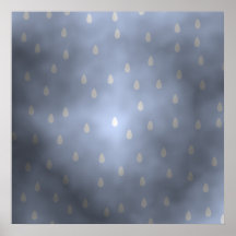 Rainy cloudy stormy sky. Gray and Blue. Poster