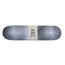 Rainy cloudy stormy sky. Gray and Blue. Skateboard Decks