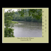 Rainy day Along the Delaware River postcards