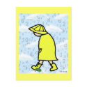 Rainy Day Boy Postcard by sfcount Rainy Day Boy Postcard