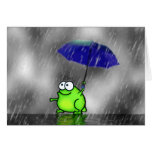 Rainy Day Frog Card
