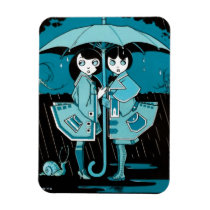 Rainy Day in Blue Flexible Magnets
