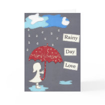 Rainy Day Love Greeting Card by indolilly Rainy Day Love Greeting Card