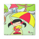 Rainy Day magnets by pincushion Rainy Day magnets