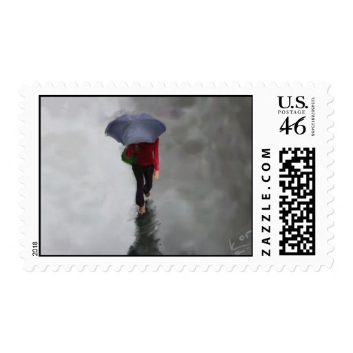 Rainy Day Postage Stamp