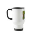 Rainy day red tram romantic couple umbrella mug