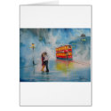 RAINY DAY ROMANTIC COUPLE TRAM romantic couple card