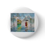 rainy day romantic couple umbrella tram painting pinback buttons rainy day romantic couple umbrella tram painting pinback buttons